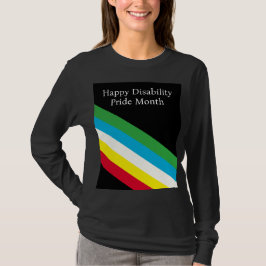 Camiseta Mês do Orgulho da Deficiência Feliz