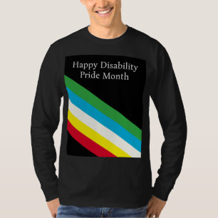 Camiseta Mês do Orgulho da Deficiência Feliz
