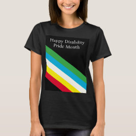 Camiseta Mês do Orgulho da Deficiência Feliz