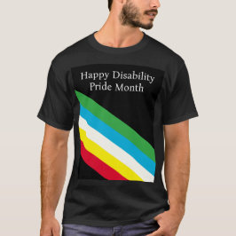Camiseta Mês do Orgulho da Deficiência Feliz