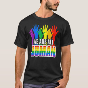 Camiseta Mês do Orgulho Humano Arco Lgbt Sinalizador Lésbic