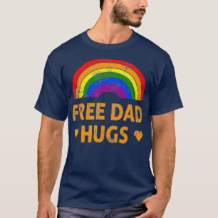 Camiseta Mês do Orgulho Lésbico LGBTQ Gay de Abraço de P