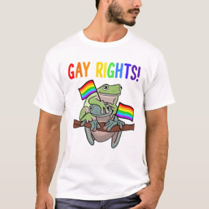Camiseta Mês do Orgulho LGBT dos Direitos Gays do sapo