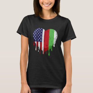 Camiseta Mês do Patrimônio Americano Búlgaro Bandeira da Bu