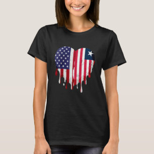 Camiseta Mês do Patrimônio Liberiano Americano Bandeira da