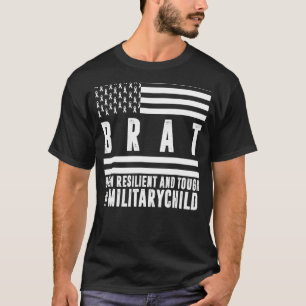 Camiseta Mês Do Resiliente Do Nascer De Brat Infantil Milit