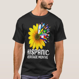 Camiseta Mês Nacional da Herança Hispânica Contagem de Gira