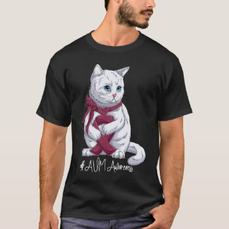 Camiseta Mês Nacional de Conscientização da AVM Fita Burgun