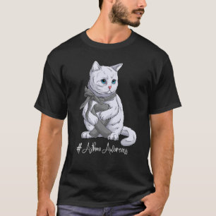Camiseta Mês Nacional de Conscientização sobre Asma Fita Ci