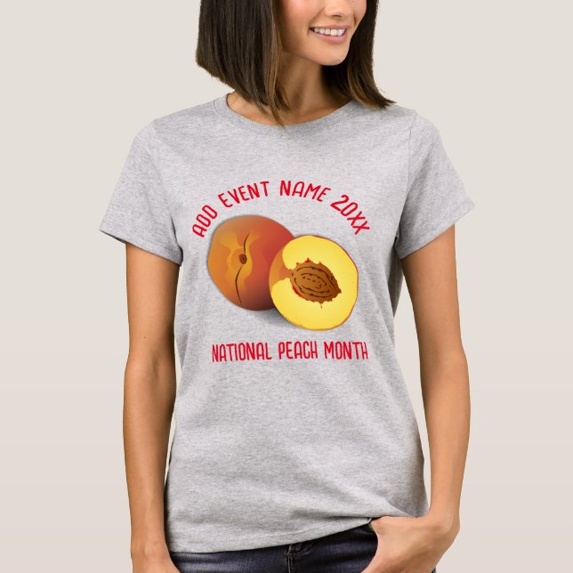 Camiseta Mês Nacional do Pêssego (Frente)