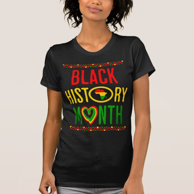 Camiseta Mês Negro, Décimo Junho, Mês da História Negra (Frente)