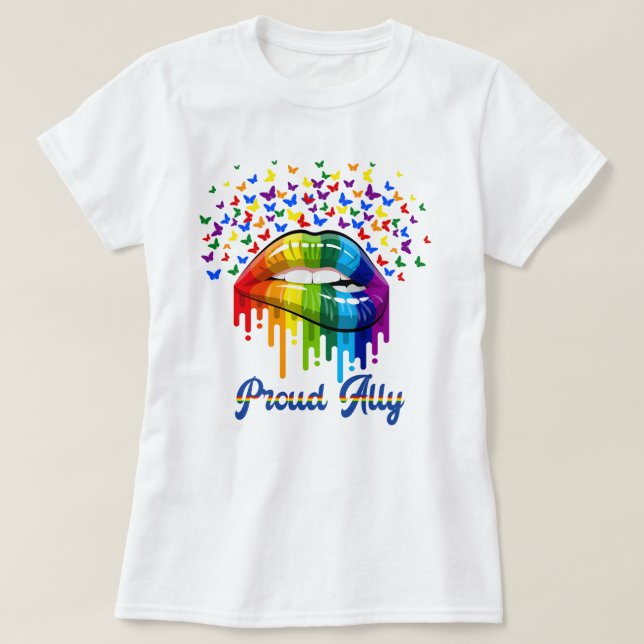 Camiseta Mês Orgulho Orgulho Orgulho Orgânico (Frente do Design)