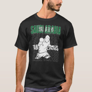 Camiseta Mesa da Arábia Saudita Suporta Ping Pong da Arábia