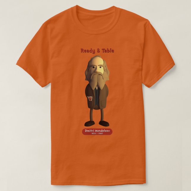 Camiseta Mesa de amp Dmitri Mendeleev Ready (Frente do Design)