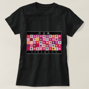 Camiseta Mesa de Hiragana Japonês