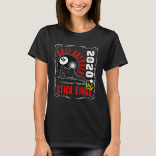 Camiseta Mesa de Sinuca de 8 Bolas Rei do Taco Jogador Chá