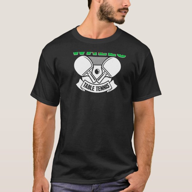 Camiseta Mesa de Suporte à Tênis de Gales Welsh Ping Team (Frente)