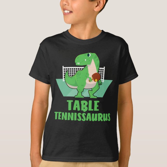 Camiseta Mesa de Tênis com Trex Funny Dino Sport (Frente)