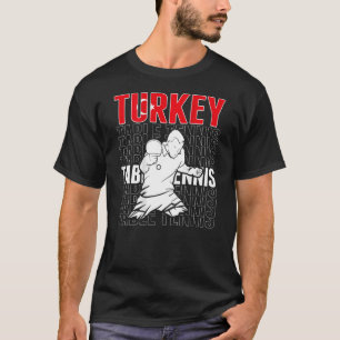 Camiseta Mesa de Tênis da Turquia Suporta Ping Pong Te