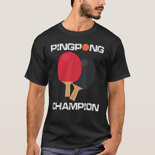 Camiseta Mesa de Tênis de Mesa Campeão Ping Pong Remo (Frente)