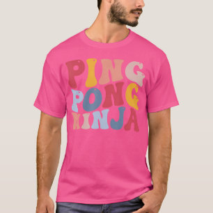 Camiseta Mesa de Tênis de Mesa Ninja Ping Pong