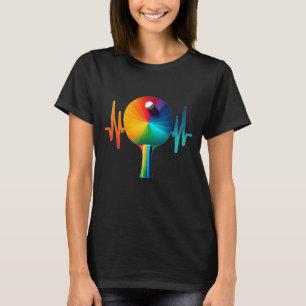 Camiseta Mesa de tênis de ping pong pulso batimento cardíac
