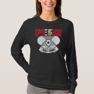 Camiseta Mesa de Tênis do Peru Apoie o Chá de Ping Pong P