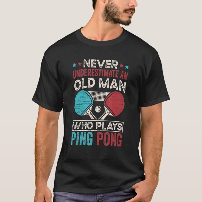Camiseta mesa do avô do tênis mesa (Frente)
