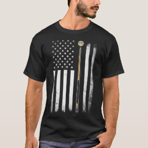 Camiseta Mesa do jogador de Piscina Billiards EUA Bandeira