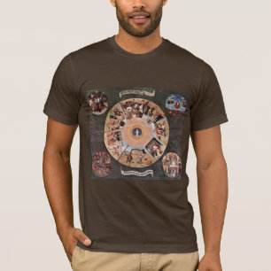 Camiseta Mesa dos pecados mortais., por Hieronymus Bosch (B