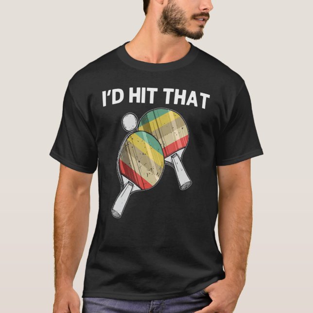 Camiseta Mesa Para Homens Mulheres Ping Pong Ball Team S (Frente)