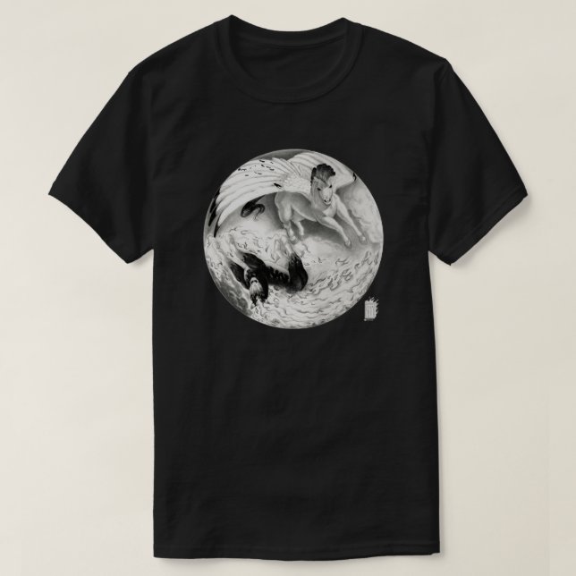 Camiseta Mesa Pegasus e Nightmare Yin Yang (Frente do Design)