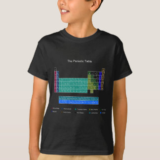 Camiseta Mesa periódica à moda - azul & preto