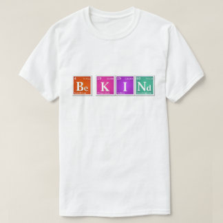 Camiseta Mesa periódica "Be KINd" Seja K I e Brilhante