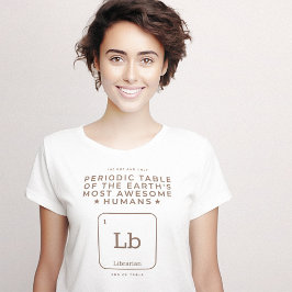 Camiseta Mesa Periódica da Gaveta Bibliotecária