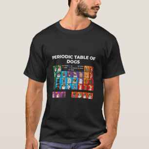 Camiseta Mesa periódica de Cães Cachorros em Ciências Engra