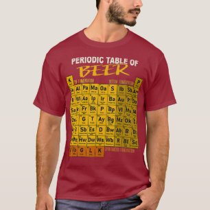 Camiseta Mesa Periódica De Cerveja - Estilo De Cerveja Arte