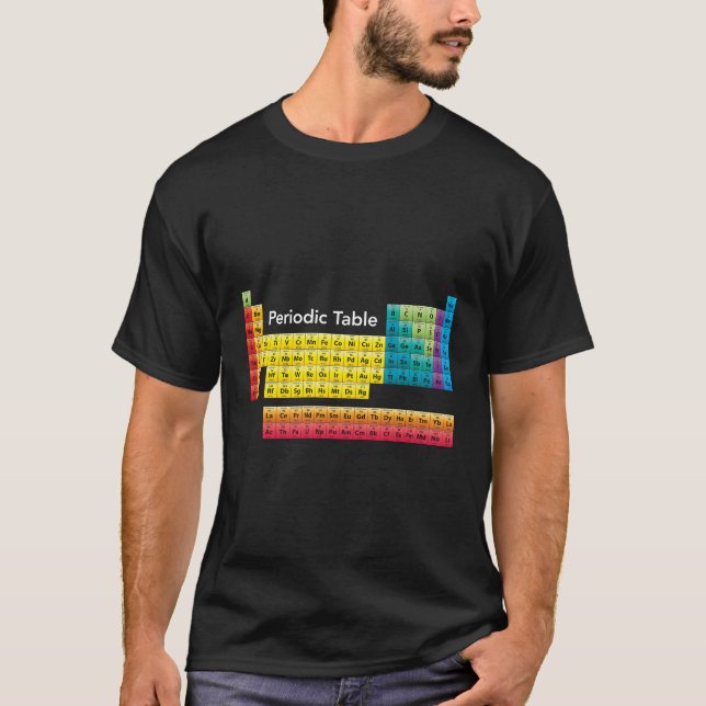 Camiseta Mesa Periódica De Cor Dos Elets (Frente)