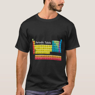 Camiseta Mesa Periódica De Cores De Elementos