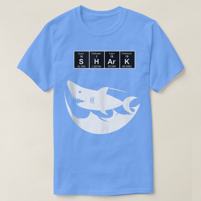 Camiseta Mesa Periódica De Elementos Megladon Shark Tank To (Frente do Design)