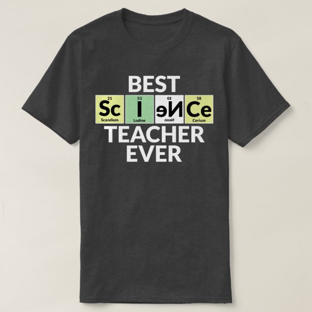 Camiseta Mesa Periódica De Elementos - Melhor Professora De (Frente do Design)
