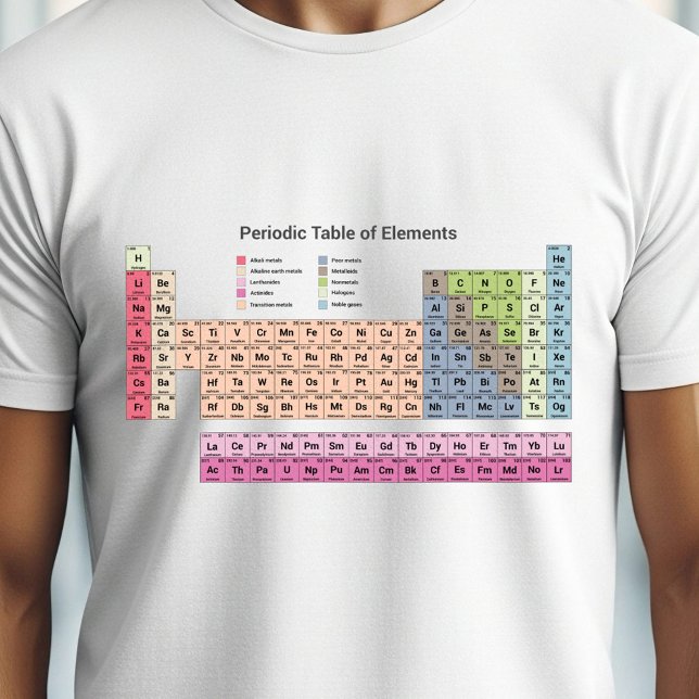 Camiseta Mesa Periódica de Elementos Men T-Shirt (Periodic Table of Elements Men T-Shirt)