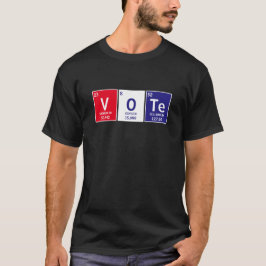 Camiseta Mesa periódica de elementos Votação ortográfica
