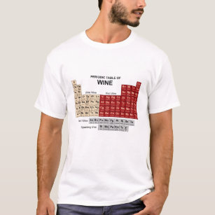 Camiseta Mesa periódica de vinho