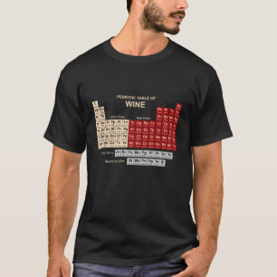Camiseta Mesa periódica de vinho escuro