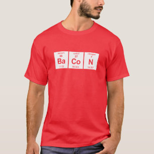 Camiseta Mesa periódica do bacon