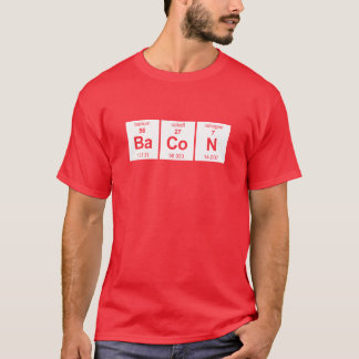 Camiseta Mesa periódica do bacon