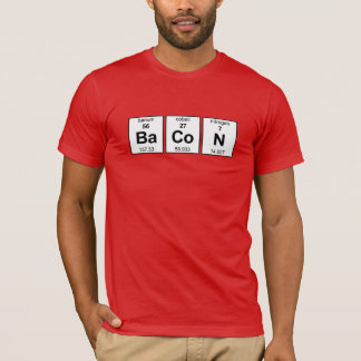Camiseta Mesa periódica do bacon