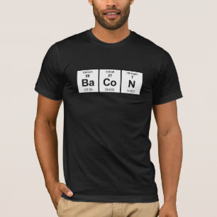 Camiseta Mesa periódica do bacon