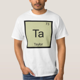 Camiseta Mesa Periódica do Elemento de Química da Nome Tayl